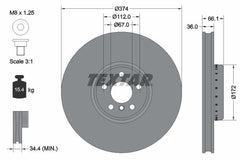 Bremsscheibe Vorderachse rechts für BMW 2 Coupe 3 4 Gran 5 Touring 6 Turismo 7