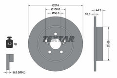 2x Bremsscheibe Hinterachse für MAZDA TOYOTA 2 Schrägheck YARIS