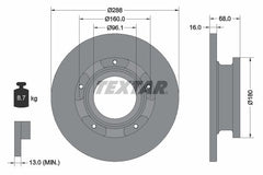 2x Bremsscheibe Hinterachse für FORD TOURNEO CUSTOM V362 Bus TRANSIT V363