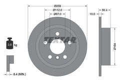 2x Bremsscheibe Hinterachse für MINI Cabriolet