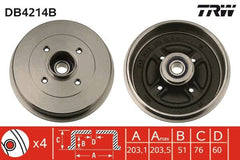 2x Bremstrommel Hinterachse für RENAULT DACIA CLIO I II Kasten/Schrägheck LOGAN