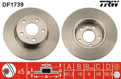 2x Bremsscheibe Hinterachse für ALFA ROMEO LANCIA 147 156 Sportwagon 164 DELTA