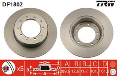 2x Bremsscheibe Hinterachse für LAND ROVER DEFENDER Station Wagon Cabrio Pick