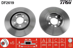 2x Bremsscheibe Vorderachse für SEAT VW TOLEDO I CORRADO GOLF III Variant