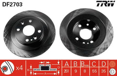 2x Bremsscheibe Hinterachse für MAZDA 323 C IV F S MX-3 MX-5 I II