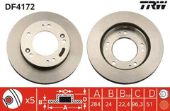2x Bremsscheibe Vorderachse für KIA RETONA Geländewagen geschlossen SPORTAGE