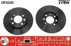 2x Bremsscheibe Vorderachse für AUDI VW A2 LUPO I