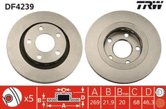 2x Bremsscheibe Hinterachse für AUDI A6 C5 Avant A8 D2