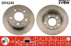 2x Bremsscheibe Hinterachse für CITROËN FIAT PEUGEOT JUMPER I Kasten Bus