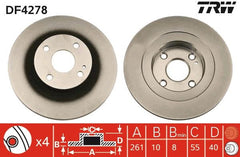 2x Bremsscheibe Hinterachse für MAZDA 323 F VI Schrägheck S Stufenheck