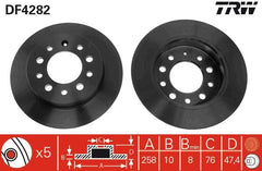 2x Bremsscheibe Hinterachse für HYUNDAI COUPE I II TIBURON Coupe