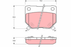Bremsbelagsatz Scheibenbremse Hinterachse für NISSAN 300ZX