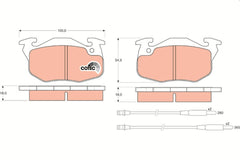 Bremsbelagsatz Scheibenbremse Vorderachse für CITROËN PEUGEOT AX C15 Kombi ZX