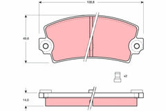 Bremsbelagsatz Scheibenbremse Hinterachse für FIAT RENAULT TALBOT LOTUS ALPINE