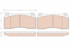 Bremsbelagsatz Scheibenbremse Vorderachse für DAIMLER JAGUAR XJ XK 8 Coupe