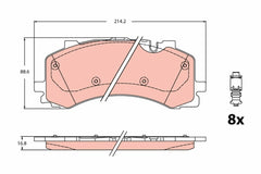Bremsbelagsatz Scheibenbremse Vorderachse für AUDI VW A6 Allroad C8 Avant A7