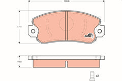 Bremsbelagsatz Scheibenbremse Vorderachse für DAIHATSU FIAT LANCIA SEAT