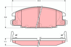 Bremsbelagsatz Scheibenbremse Vorderachse für ISUZU OPEL D-MAX I CAMPO FRONTERA