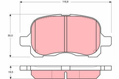 Bremsbelagsatz Scheibenbremse Vorderachse für TOYOTA CARINA E VI Stufenheck