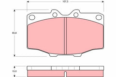 Bremsbelagsatz Scheibenbremse Vorderachse für TOYOTA HILUX IV Pick-up LAND