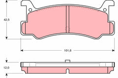 Bremsbelagsatz Scheibenbremse Hinterachse für DAIHATSU MAZDA CHARADE IV