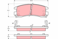 Bremsbelagsatz Scheibenbremse Hinterachse für CHEVROLET BUICK CADILLAC