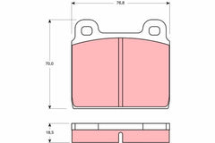 Bremsbelagsatz Scheibenbremse Vorderachse für VW TRANSPORTER T2 Bus Kasten