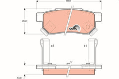 Bremsbelagsatz Scheibenbremse Hinterachse für HONDA MG ROVER LOTUS ACCORD III