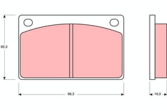 Bremsbelagsatz Scheibenbremse Vorderachse für VOLVO 140 Kombi 164 240 260 Coupe
