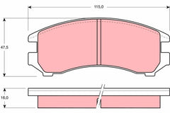 Bremsbelagsatz Scheibenbremse Vorderachse für NISSAN SUZUKI TATA SUNNY I