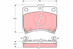 Bremsbelagsatz Scheibenbremse Vorderachse für FORD MAZDA KIA FIESTA III 121 I