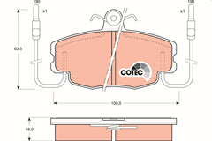 Bremsbelagsatz Scheibenbremse Vorderachse für PEUGEOT RENAULT 205 I Cabriolet