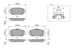 Bremsbelagsatz Scheibenbremse Vorderachse für HYUNDAI KIA i30 FASTBACK