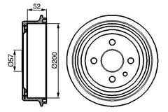2x Bremstrommel Hinterachse für OPEL CHEVROLET DAEWOO ASCONA A Caravan B C CC