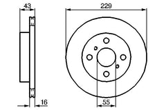 2x Bremsscheibe Vorderachse für TOYOTA STARLET