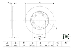2x Bremsscheibe Hinterachse für FORD TRANSIT V363 Kasten Pritsche/Fahrgestell