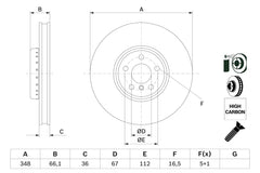 Bremsscheibe Vorderachse rechts für BMW 2 Coupe 3 Touring 4 Cabriolet 5 6 Gran