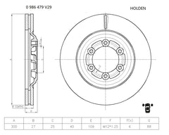 2x Bremsscheibe Vorderachse für ISUZU D-MAX I Pritsche/Fahrgestell II