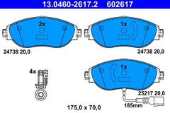 Bremsbelagsatz Scheibenbremse Vorderachse für AUDI SEAT SKODA VW CUPRA A3