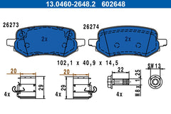 Bremsbelagsatz Scheibenbremse Hinterachse für FORD PUMA