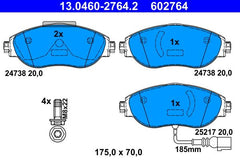 Bremsbelagsatz Scheibenbremse Vorderachse für SEAT SKODA VW ALHAMBRA VAN