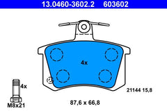 Bremsbelagsatz Scheibenbremse Hinterachse für AUDI 80 B2 Stufenheck B3 B4 Avant