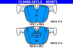 Bremsbelagsatz Scheibenbremse Hinterachse für BMW 3 Gran Turismo Touring 4