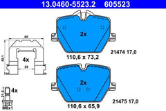 Bremsbelagsatz Scheibenbremse Hinterachse für BMW TOYOTA 2 Coupe 3 Touring 4