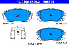 Bremsbelagsatz Scheibenbremse Vorderachse für HYUNDAI KIA KONA TUCSON Kasten/SUV