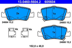 Bremsbelagsatz Scheibenbremse Hinterachse für TOYOTA AURIS Kombi COROLLA