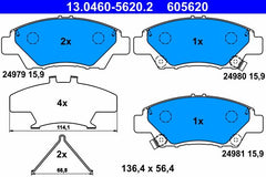 Bremsbelagsatz Scheibenbremse Vorderachse für HONDA INSIGHT JAZZ III IV