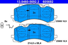 Bremsbelagsatz Scheibenbremse Vorderachse für AUDI VW A6 Allroad C8 Avant A7
