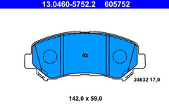 Bremsbelagsatz Scheibenbremse Vorderachse für NISSAN SUZUKI QASHQAI II SUV / +2