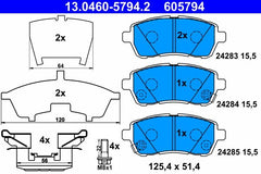 Bremsbelagsatz Scheibenbremse Vorderachse für DAIHATSU MAZDA SUBARU SUZUKI